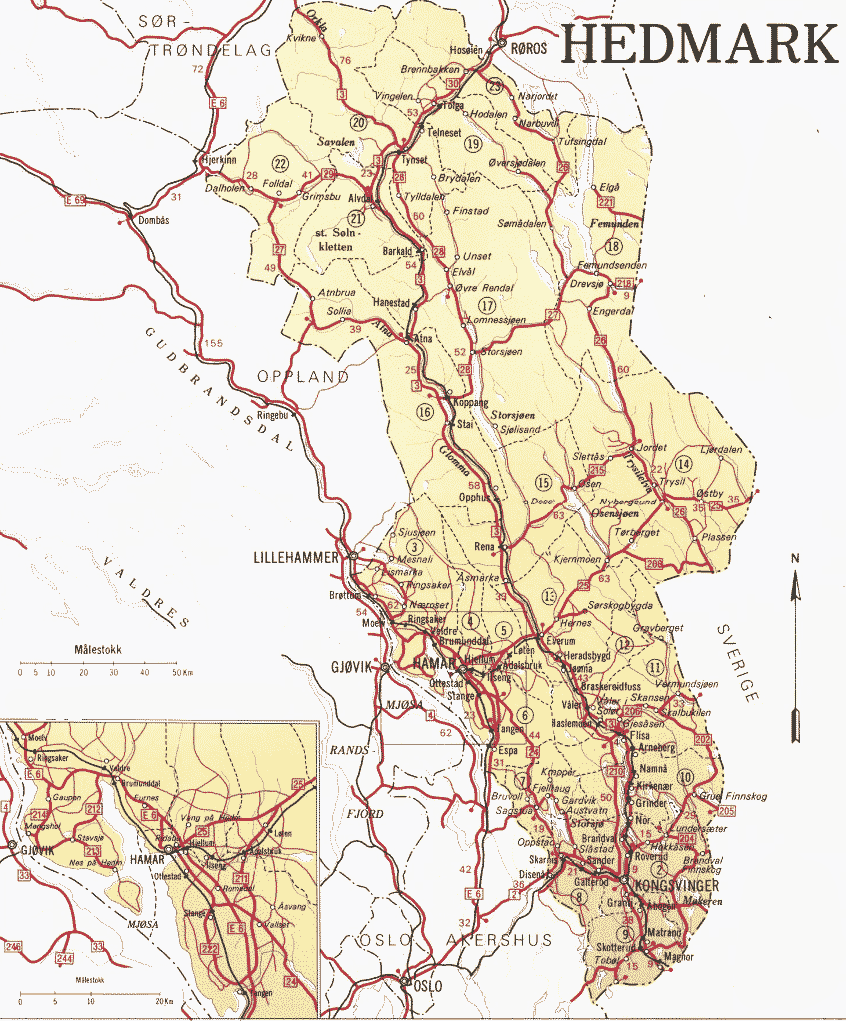 Hedmark kart