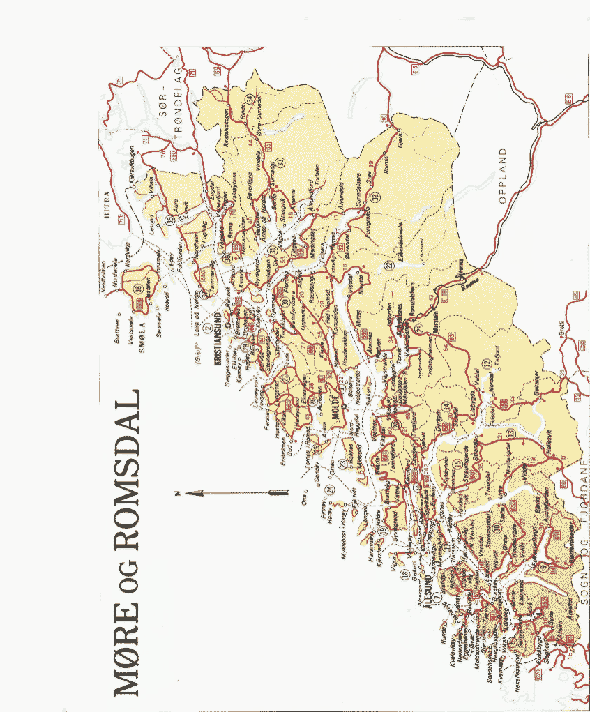 Møre og Romsdal kart