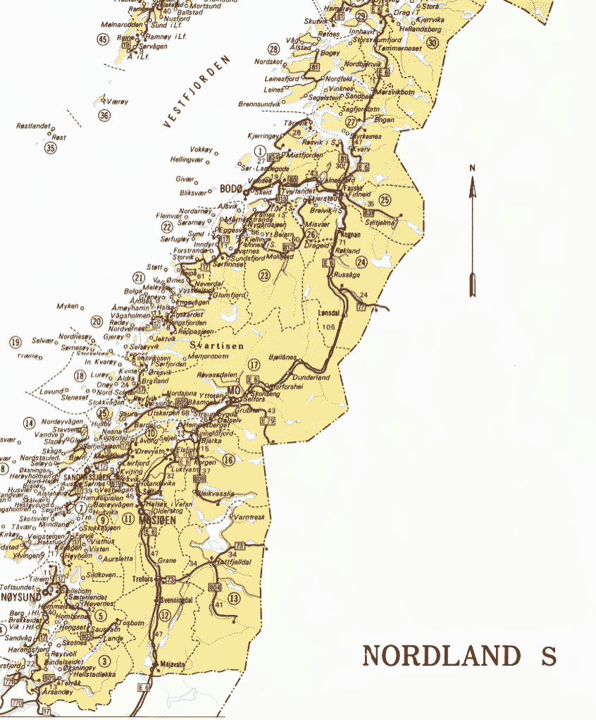 Nordland kart